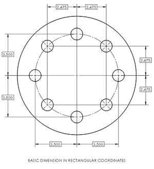 Basic Dimension in Rectangular Coordinate