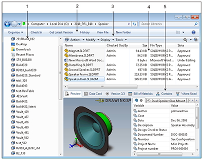 Solidwork PDM File View Window